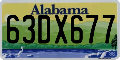 AL license plate 63DX677