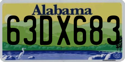 AL license plate 63DX683