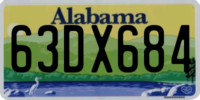AL license plate 63DX684