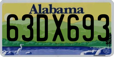 AL license plate 63DX693