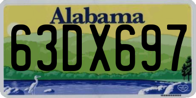 AL license plate 63DX697