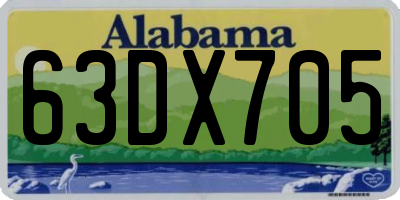 AL license plate 63DX705