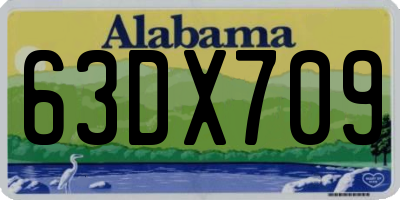 AL license plate 63DX709