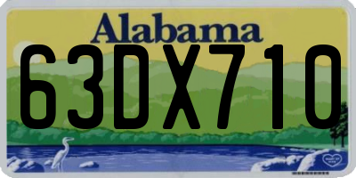AL license plate 63DX710