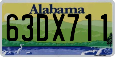 AL license plate 63DX711
