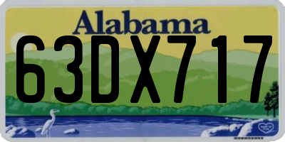 AL license plate 63DX717