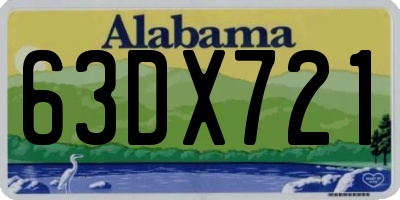 AL license plate 63DX721