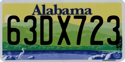 AL license plate 63DX723