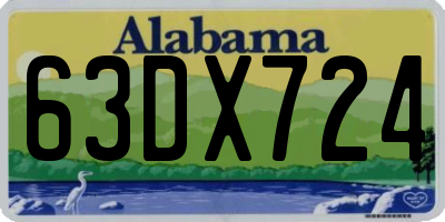 AL license plate 63DX724