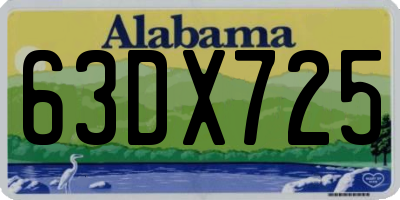 AL license plate 63DX725
