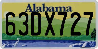 AL license plate 63DX727