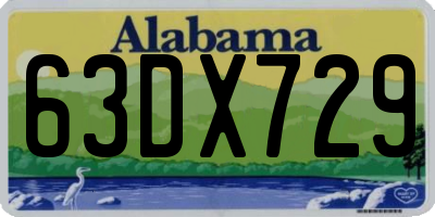 AL license plate 63DX729