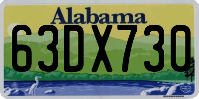 AL license plate 63DX730
