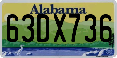 AL license plate 63DX736