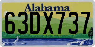 AL license plate 63DX737