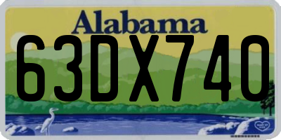 AL license plate 63DX740