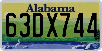 AL license plate 63DX744