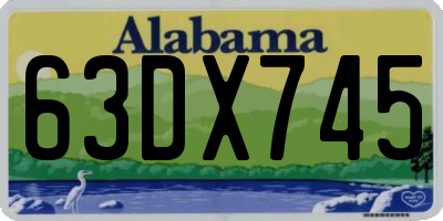 AL license plate 63DX745
