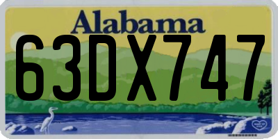 AL license plate 63DX747