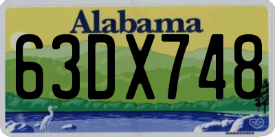 AL license plate 63DX748