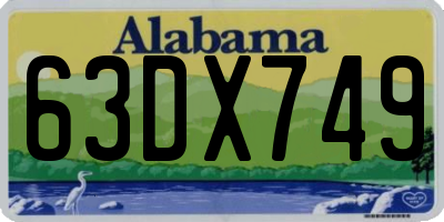AL license plate 63DX749