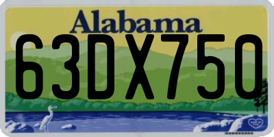 AL license plate 63DX750