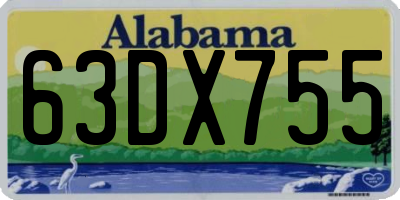 AL license plate 63DX755