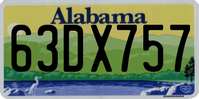 AL license plate 63DX757