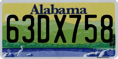 AL license plate 63DX758