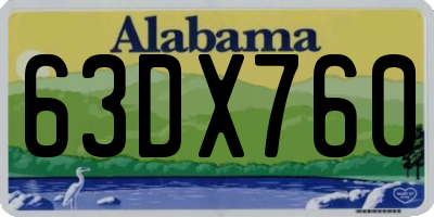 AL license plate 63DX760
