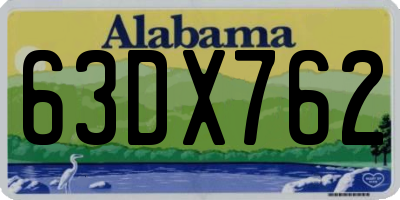 AL license plate 63DX762