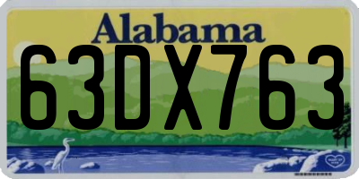 AL license plate 63DX763