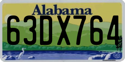 AL license plate 63DX764