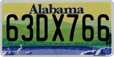 AL license plate 63DX766