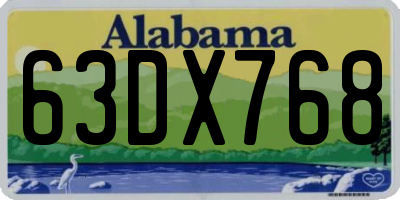 AL license plate 63DX768