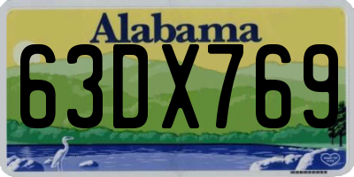 AL license plate 63DX769