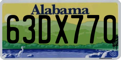 AL license plate 63DX770
