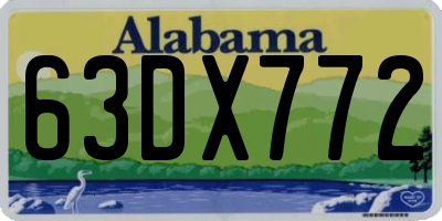 AL license plate 63DX772