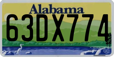 AL license plate 63DX774