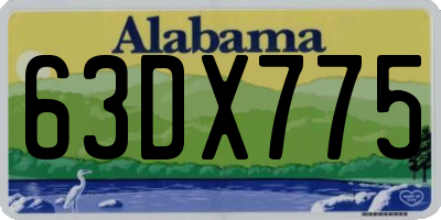 AL license plate 63DX775