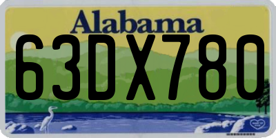 AL license plate 63DX780