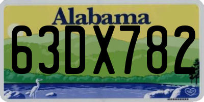 AL license plate 63DX782