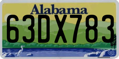 AL license plate 63DX783