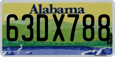 AL license plate 63DX788