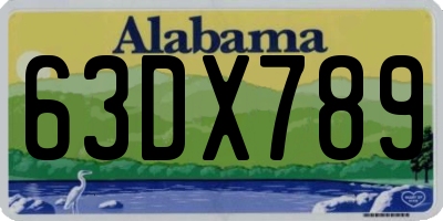 AL license plate 63DX789