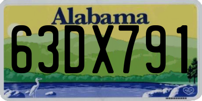 AL license plate 63DX791