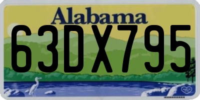 AL license plate 63DX795