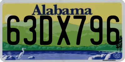 AL license plate 63DX796