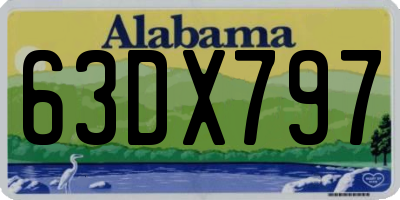 AL license plate 63DX797