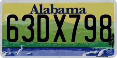 AL license plate 63DX798